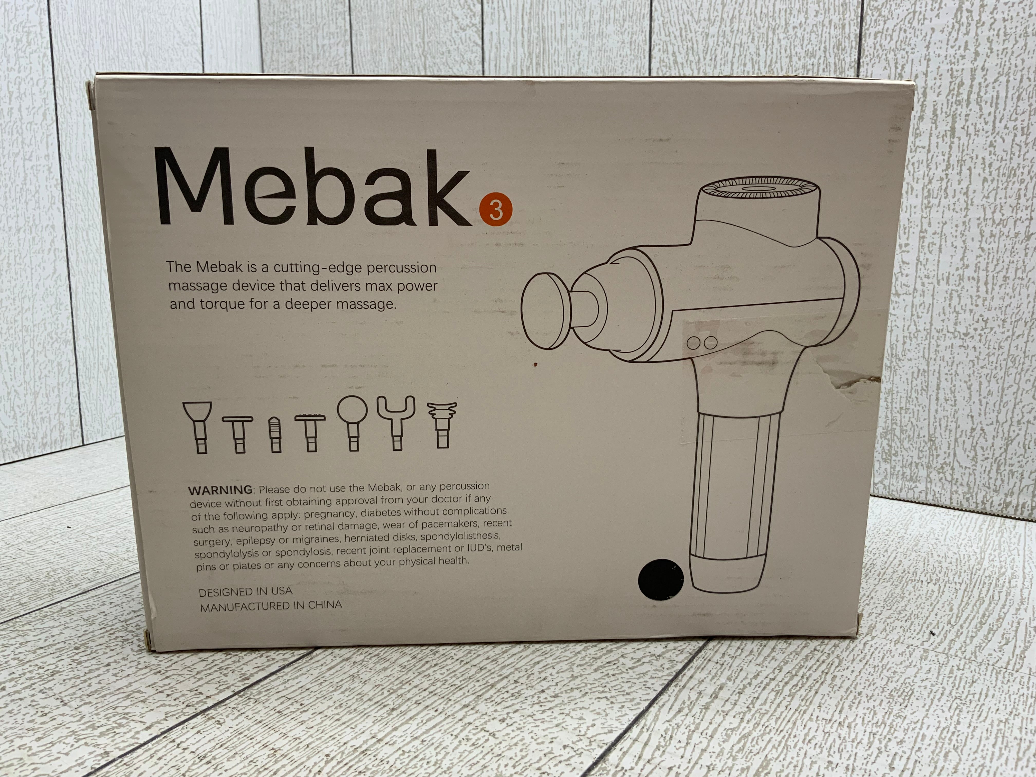 Mebak 3 Massage Gun Deep Tissue Percussion Muscle Massager for Pain Relief (8039866663150)